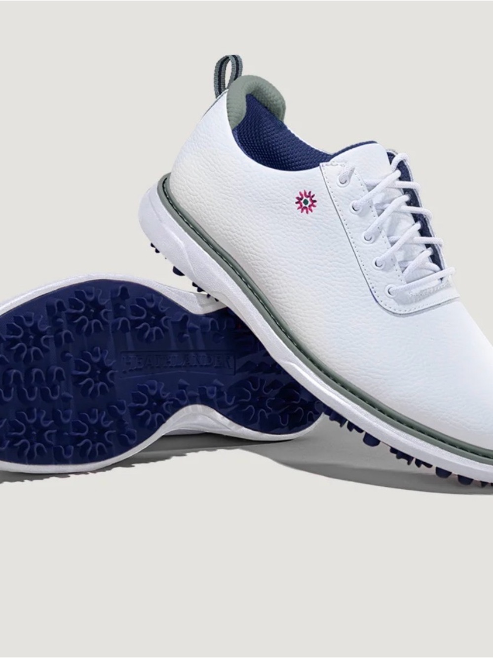 NWT Heathlander Men's White and Navy  Golf Shoes